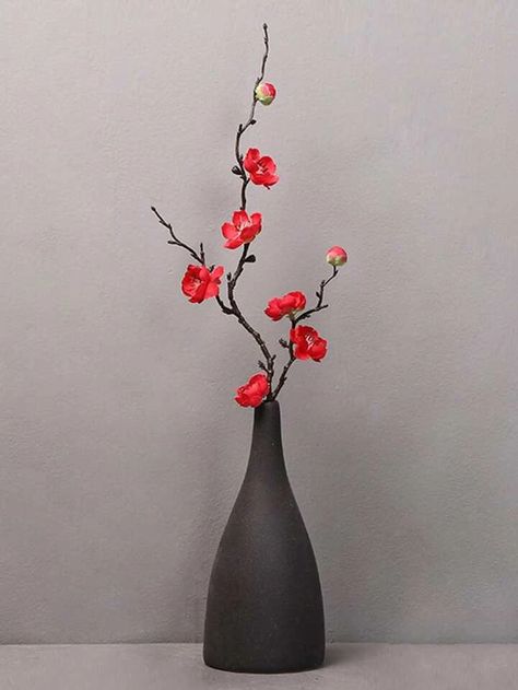 1pc Artificial Plum Blossom Flower | SHEIN USA Ikebana Photography, Bubble Painting, Ikebana Flower Arrangement, Chinese New Year Decorations, Plum Flowers, Orchid Arrangements, Garden Crafts Diy, Japanese Flowers, Floral Photography