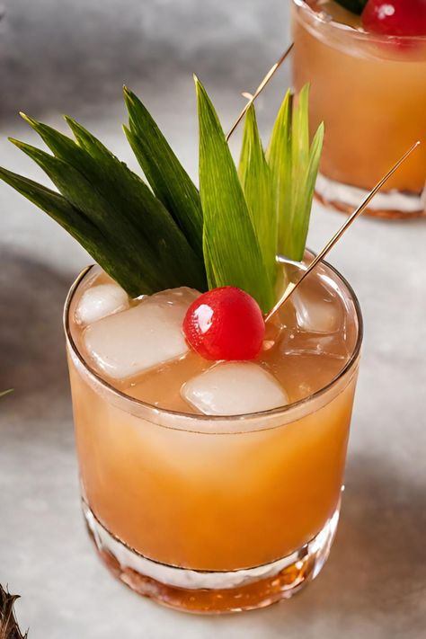 The BEST Classic Mai Tai Cocktail Recipe — Jessie Barnes Bernhardt Organic Margarita Recipe, Tom Collins Cocktail, Mai Tai Cocktail Recipes, Classic Manhattan Cocktail, Manhattan Cocktail Recipe, Mai Tai Recipe, Mai Tai Cocktail, Craft At Home, Classic Gin Cocktails