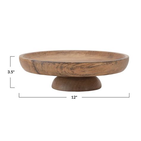 Product Measurements: 12" Round x 3-1/2"H Product Material: Mango Wood Mango Wood Bowls, Wood Turned Bowls, Wooden Cake Stands, Wood Cake Stand, Painted Wooden Signs, Bowl Cake, Wood Cake, Into The Wood, Dessert Stand