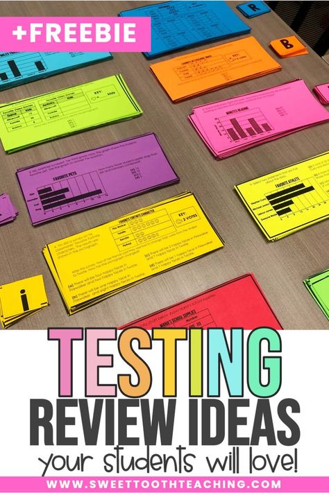 Looking for fun test prep ideas? Incorporating engaging, hands-on activities can help with motivation for state testing by getting students excited about mastering the content. Consider completing an end of year classroom transformation for your students as a way to get them excited. You can also play test prep games to increase engagement. Check out the other ideas on this list to make test prep fun for your students. Test Review Ideas, Test Prep Review Games, Test Prep Motivation, Test Prep Fun, State Testing Prep, Staar Test Prep, Test Prep Strategies, Test Prep Activities, Testing Motivation