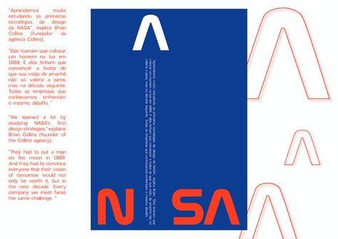 Poster NASA - design strategy on Behance Nasa Design, Nasa Branding, Nasa Poster Vintage, Nasa Graphic Design, Retro Nasa Posters, Nasa Space Pictures, Nasa Party, Nasa Vintage Posters, Nasa Retro