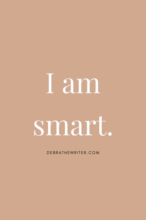 I am smart. Fill your life with positive affirmations that you can use daily. Affirmations are a great tool to boost your mood, shift your mindset, and align you closer to your goals. The more you repeat affirmations, the more it will stick with you. I love to read affirmations in the morning and at night and love to focus on affirmations about gratitude, spirituality, and positivity. \ Motivation \ Inspirational \ Personal Development \ Self-help \ Self-love \ Personal Growth \ Mindset Smartness Affirmations, Positive Academic Affirmations, Vision Board Personal Development, Academics Affirmations, I Am Smart Affirmation Aesthetic, I Am Smart Aesthetic, Smart Person Aesthetic, Smart Girl Vision Board, Smart Vision Board