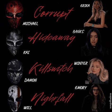 Corrupt Aesthetic Penelope Douglas, Devils Night Four Horsemen, Corrupted Penelope Douglas, Devilnight Series, 4 Horsemen Devils Night, The Devils Night Series Aesthetic, Devils Night Series Books, Devils Night Family Tree, Devil Night Series Aesthetic