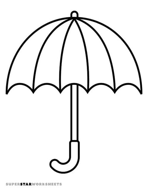 Umbrella Template - Superstar Worksheets Umbrella Worksheet Preschool, Umbrella Craft Preschool Free Printable, Umbrella Template Free Printable, Umbrella Worksheet, Umbrella Craft Preschool, Drawing Worksheets For Kids, Picture Of Umbrella, Drawing Umbrella, Umbrella Printable