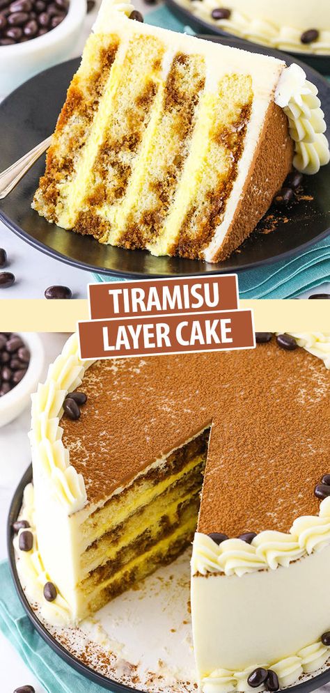 Tiramisu Filling, Mascarpone Buttercream, Chocolate Covered Espresso Beans, Moist Vanilla Cake, Italian Dessert, Smooth Cake, Tiramisu Cake, Tiramisu Recipe, Italian Desserts