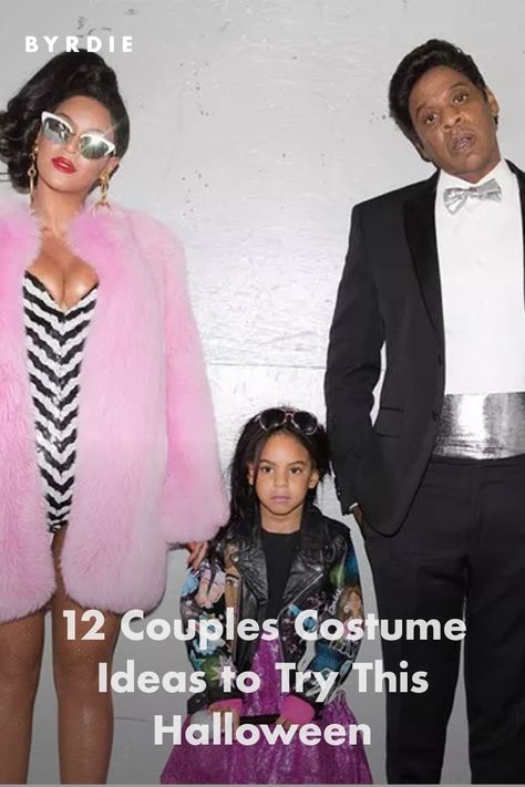 12 Couples Costume Ideas to Try This Halloween Power Couple Costumes, Costumes For Black Couples, Celebrity Couples Costumes, Black Couple Halloween Costumes, Easy Adult Halloween Costumes, Celebrity Couple Costumes, Unique Couples Costumes, Costume Duo, Couples Costume Ideas