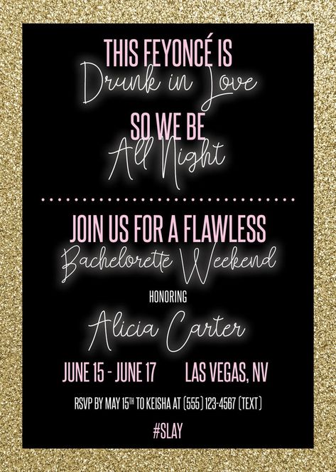 BEYONCE BACHELORETTE PARTY Invitation Beyonce Bachelorette | Etsy Beyonce Bachelorette Party, Feyonce Bachelorette Party, Beyonce Bachelorette, Beyonce Party, Wine Bachelorette Party, Purple Wedding Decorations, Bachelorette Party Invitation, Bachelorette Party Planning, Bachelorette Themes