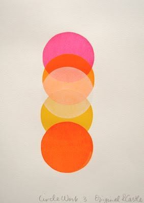 GRAY: rachel castle Rachel Castle, Yellow Circle, Color Inspo, Color Textures, Colour Schemes, Orange Pink, Color Inspiration, Artwork Prints, Circles