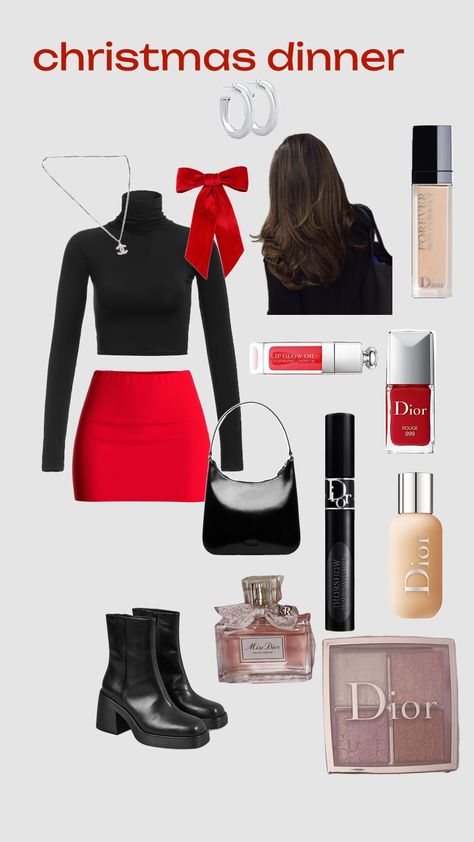 #christmas #aesthetic #dior #christmasdinner #preppy Preppy Holiday Outfit, Diner Outfits, Christmas Dinner Outfits, Christmas Outfits Dressy, Christmas Dinner Outfit, Christmas Outfit Aesthetic, Aesthetic Dior, December Outfits, Outfit Dinner