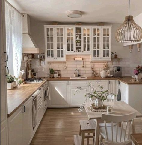 Organic Modern Bohemian, Small House Kitchen Ideas Layout, Small Ranch Home Interior, Farmhouse Idea, Workshop Setup, Dream Homestead, Kitchen Minimalist, House Vibes, Room Aesthetics