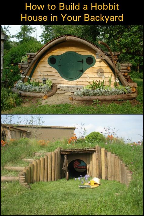 How to Build a Hobbit House in Your Backyard! Hobbit Houses Diy, Hobbit House Plans, Casa Hobbit, Earth Bag Homes, Build A Playhouse, House Backyard, Underground Homes, Backyard Sheds, Hobbit House