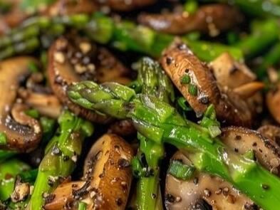 Savor the Flavor: Simple Sautéed Asparagus & Mushrooms Recipe in Just 15 Minutes - NewsBreak Sausage And Potatoes Skillet, Sauteed Asparagus, Baked Apple Fritters, Creamy Broccoli Cheddar Soup, Chewy Sugar Cookie Recipe, Fresh Herb Recipes, Caramelized Onions Recipe, Pasta Recipes Alfredo, Asparagus And Mushrooms