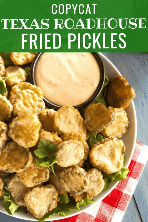 Texas Roadhouse Fried Pickles, Easy Deep Fried Pickles, Deep Fried Pickles Recipe, Easy Fried Pickles, Copycat Texas Roadhouse, Deep Fried Pickles, Fried Pickles Recipe, Best Appetizer, Pickles Recipe