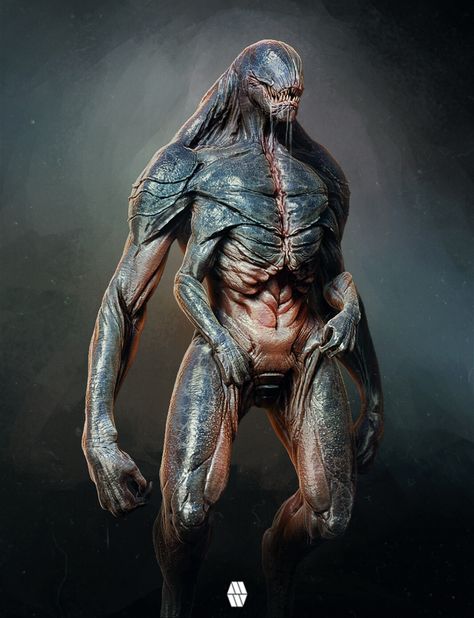 ArtStation - An Alien Emerges - Personal Project Concept, Marcus Whinney Výtvarné Reference, Arte Alien, Humanoid Creatures, Alien Character, Creature Artwork, Alien Design, Alien Concept, Alien Races, Fantasy Beasts