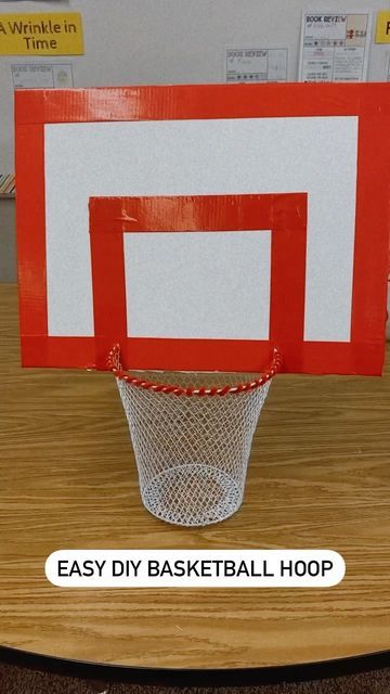 Basketball Stem, Diy Basketball Hoop, Basketball Crafts, Elderly Crafts, Dollar Tree Baskets, Diy Basketball, Hoop Games, Diy Carnival, Carnival Decorations