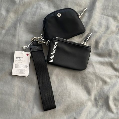 lululemon dual pouch wristlet Lululemon Coin Pouch, Gym Christmas List, Lulu Dual Pouch Wristlet, Lululemon Pouch Wristlet, Lulu Lemon Wristlet, Lulemon Keychain, Lulu Lemon Keychain Aesthetic, Gym Girl Christmas List, Lululemon Dual Pouch Wristlet Aesthetic