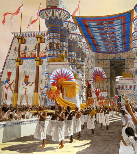 When the Nile flooded, Egyptians celebrated the feast of Opet, a joyous procession the carried statues of the gods from Karnak to Luxor. Ancient Egyptian Architecture, Luxor Temple, History Magazine, Ancient Egypt Art, Old Egypt, Egyptian Culture, Egypt Art, Egyptian History, Ancient Egyptian Art