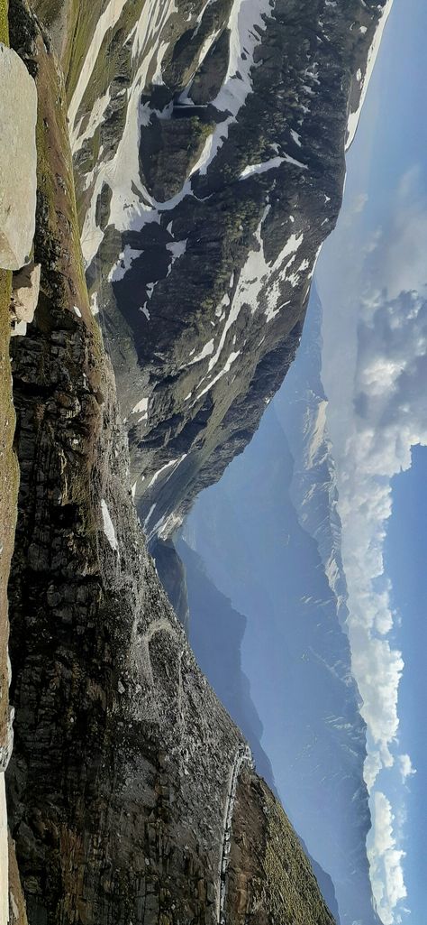 Please see the picture in landscape form ... Please rotate ur phone to see the best.  Guys i clicked this photo with my phone only not with dslr or camera  ....  #manali #snow_mountains #natures_beauty #photography #clouds  #wallpaper Nature, Mussoorie Snow Fall, Manali Snow Photography, Manali Wallpaper, Manali Aesthetic, Manali Photography, Photography Clouds, Mountains Aesthetic, Clouds Wallpaper