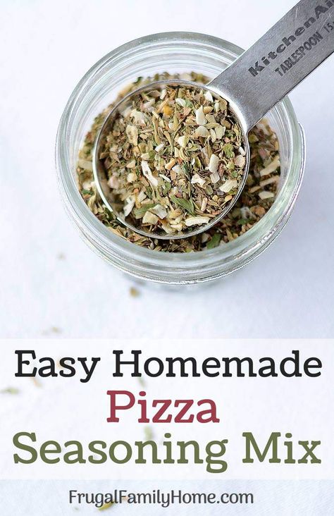 Pizza Seasoning Recipe, Pizza Seasoning, Recipe For Pizza, Homemade Dry Mixes, Homemade Spice Mix, Spice Blends Recipes, Spice Mix Recipes, Easy Homemade Pizza, Homemade Spice Blends