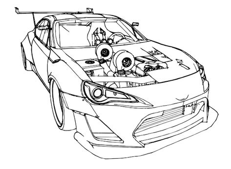 Jdm Car Drawings, Cars To Draw, Coloring Car, Car Black And White, Cars Drifting, Liverpool Tattoo, Scooby Doo Birthday Party, Cartoon Car Drawing, Car Book