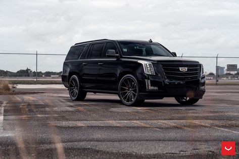 Cadillac Escalade - Hybrid Forged - HF6-1 - :copyright: Vossen Wheels 2019 -1002 Tahoe Car, Fbi Car, Escalade Car, Blacked Out Cars, Cadillac Car, Black Cadillac, Luxurious Vacation, Luxury Helicopter, Volkswagen Passat Cc