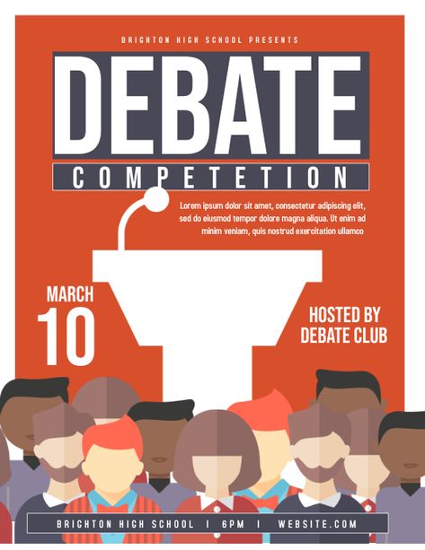 120+ customizable design templates for ‘debate’ Poster Design Competition, Event Poster Design Inspiration, Debate Competition, It's Okay That's Love, Debate Club, Speech And Debate, Interesting Facts About Yourself, Graphic Design School, Social Media Posting Schedule