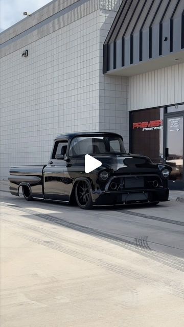 PremierStreetRod on Instagram: "🇺🇸🇺🇸 She has come together so well 🇺🇸🇺🇸 #57eviltwin #chevy #chevrolet #3100 #chevytruck #chevyonly #custom #fleetside #supercharged #blacktrucks #carbonfiber #restomod #protouring #trucksofinstagram  As always we want to thank our great vendors. @accuair @american.autowire @borlaperformance @billetspecialties @borowski @currieenterprises @dakota_digital @designenginc @dek_x_ @eddiemotorsports @gsi_machineandfabrication @hart_fab @ls.fabrication @lucky_glass_god @munsseyspeed @michelin @novaluxindustries @optimabatteries @ppgindustries @pinstripe_chris @ridetechsuspension @ringbrothers @restomodair @seansmithdesigns @sewcalrods @triquemfg @ultimateheaders @vibrosolutions @vibrant_performance @viaircorp @wilwooddiscbrakes @whipplesuperchargers @wizards 1955 Chevy Truck, 55 Chevy Truck, Car Pinstriping, Car Shots, Chevy Trucks For Sale, 57 Chevy Trucks, American Pickup Trucks, Chevy 3100, Chevrolet 3100