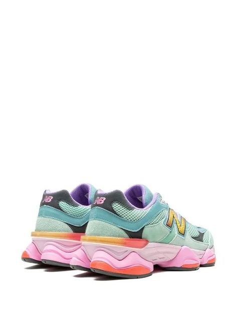 New Balance Colorful, Colorful Sneakers Women, Colorful Running Shoes, Sneakers Colorful, Rave Shoes, New Balance Style, New Balance 9060, Sage Leaf, Sneakers Green