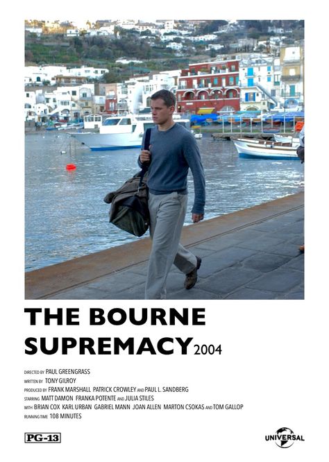 Bourne Identity Poster, Jason Bourne Poster, The Bourne Supremacy, Jason Statham Movies Posters, Jason Bourne Movie, Jason Bourne Movie Poster, Matt Damon Movies, Bourne Supremacy, Franka Potente