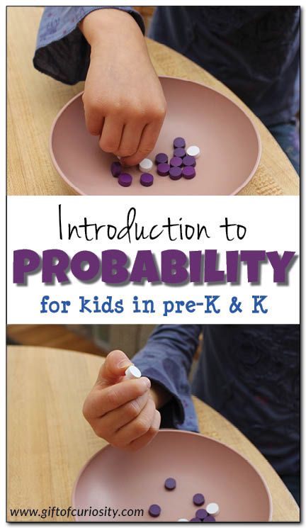 Learning math can be easy and fun with hands-on learning opportunities. This activity is a fun way to introduce young kids to the concept of probability. || Gift of Curiosity Teaching Probability, Probability Activities, Simple Probability, Probability Math, Math Activities For Kids, Stem Steam, Data Management, Math Activity, Math Methods