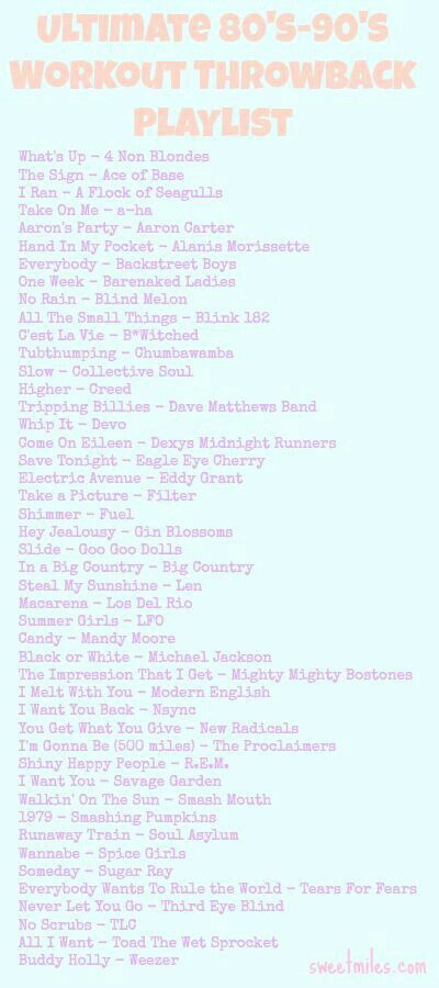 Ultimate 80's-90's Workout Throwback Playlist. Throwback Playlist, 90s Running, Music Box Ballerina, Playlist Ideas, Workout Songs, Ultimate Workout, Workout Playlist, Music Decor, 80s Music