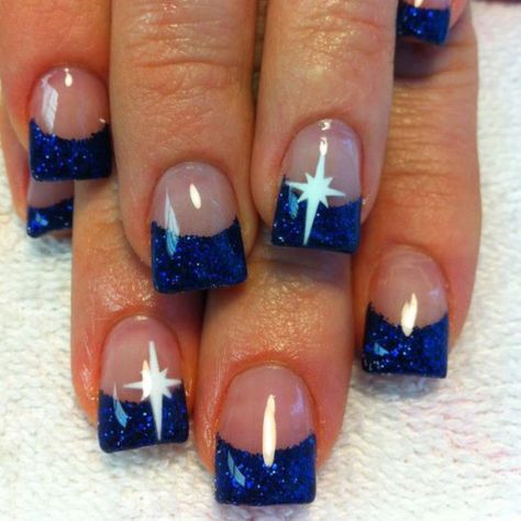 Northern Star Bethlehem Star Nail Art, Bethlehem Star Nails, Christmas Star Nails Design, Star Of Bethlehem Nails, North Star Nails, Christmas Star Nails, Hanukkah Nails, Star Nail Designs, Makeup Things