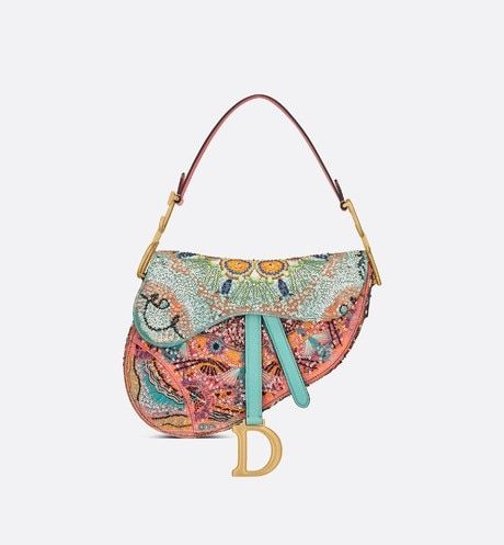 Ladies Bags Fashion, Bag And Shoes, Ladies Bags, Turquoise Print, Dior Saddle, Ladies Bag, Leather Totes, Bag Women Fashion, Embroidery Bags