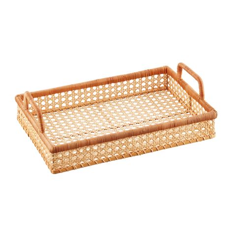 NEW Scallop Tray, Cane Tray, Rattan Tray, Rattan Cane, Tv Trays, Cape House, The Container Store, Florida House, Container Store