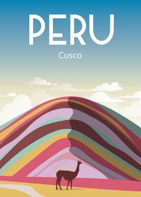 Peru Llama, Cusco Travel, Freddy Mercury, Cusco Peru, Travel Postcard, Retro Travel Poster, Peru Travel, Lima Peru, Travel Illustration