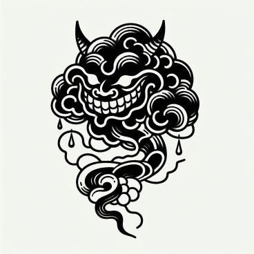 Best Flash Tattoo, Japanese Tattoo Flash Art, Asian Flash Tattoo, Demon Flash Tattoo, Japanese Black Tattoo, Japanese Old School Tattoo, Japanese Tattoo Simple, Old School Japanese Tattoo, Japanese Blackwork Tattoo