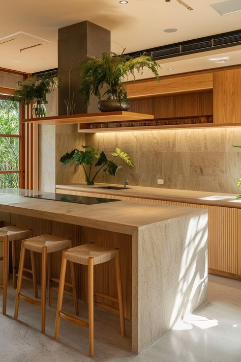 16 Japandi Kitchen Design Inspirations You Have To See! - My Decor Inspo Japandi Kitchen Ideas, Japandi Style Kitchen, Japandi Kitchen Design, Japandi House, Japandi Kitchen, Tropical Kitchen, Japandi Interior Design, Scandinavian Kitchen Design, Japandi Home