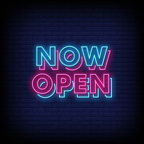 Pink Neon Sign, Pink Neon, Now Open, Neon Sign, Croatia, Premium Vector, Neon Signs, Neon, Signs