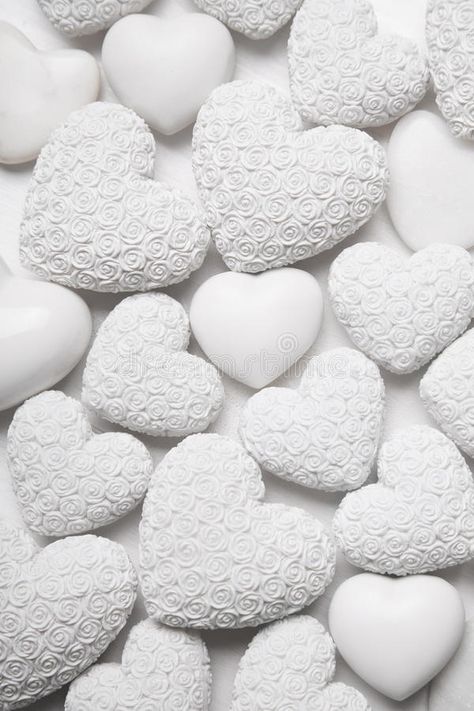 Photo about White hearts of stone background with small roses. Shabby chic style. Image of chic, beige, love - 41076029 Image Zen, Seni Arab, Heart Canvas, Heart Background, Small Rose, Aesthetic Colors, Jolie Photo, Heart Wallpaper, Shades Of White