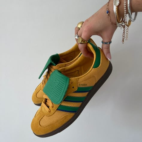 Adidas trainers, adidas samba, adidas samba LT, sneakerhead, summer trainers, summer trainer rotation, yellow sneakers, yellow trainers, spring trainers, yellow trend, 2024 trending sneakers Yellow Samba Outfit, Adidas Samba Yellow, Yellow Sambas, Yellow Samba, Summer Trainers, Yellow Trainers, Samba Adidas, Trainers Adidas, Adidas Yellow