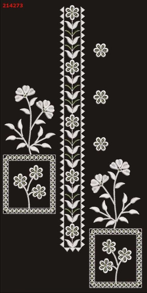 3mm seq NECK EMBROIDERY DESIGN Embroidery Buti Design, Buti Design, Arab Dress, Emb Designs, Floral Tattoo Sleeve, Textile Prints Design, Sana Safinaz, Neck Embroidery, Baroque Art