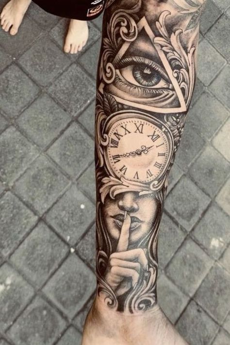 Mens Forearm Tattoos Ideas Unique, Seeing Eye Tattoo, Tattoos Ideas For Men, Arm Tattoos For Guys Forearm, Tattoo Homme, Liberty Tattoo, All Seeing Eye Tattoo, Inner Forearm Tattoo, Petit Tattoo