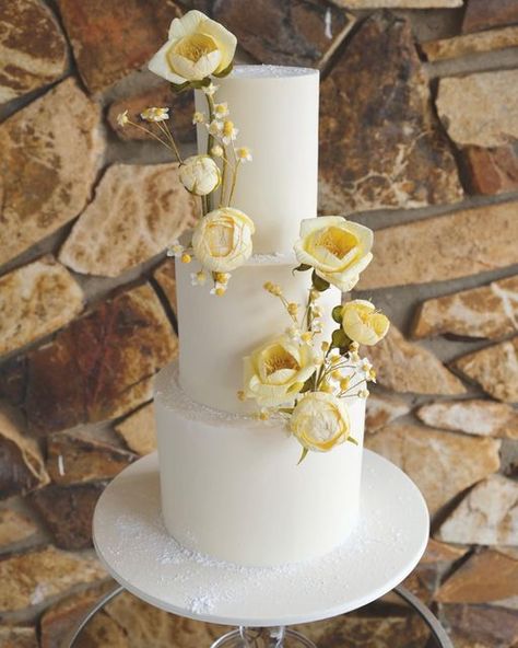 The Cake That Ate Paris on Instagram: "Today’s cake was inspired by spring and the bridesmaids dresses! Loved working with yellow for a change!" Cake Artist, S Cake, Bridesmaids Dresses, Pillar Candles, Wedding Cake, Wedding Cakes, Bridesmaid Dresses, Candles, Paris