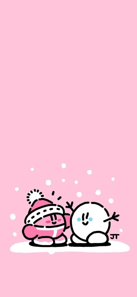 Winter Kirby Wallpaper, Nintendo Winter Wallpaper, Nintendo Christmas Wallpaper, Christmas Kirby Wallpaper, Kirby Christmas Tree, Hello Kitty Winter Wallpaper Iphone, Winter Cozy Wallpaper, Cute Wallpapers Winter, Pokemon Christmas Wallpaper