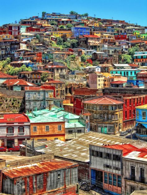 Valparaiso, Chile Colorful Buildings, Vina Del Mar, Chile Travel, Colorful Places, Argentina Travel, Enjoy Your Vacation, Santiago Chile, We Are The World, South America Travel