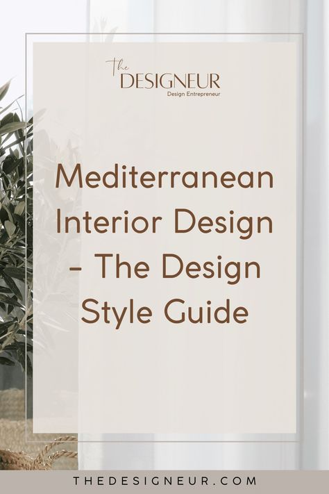 Mediterranean Interior Design - The Design Style Guide Modern Mediterranean Home Interior, French Mediterranean Home Interiors, Mediterranean Decor Ideas, Mediterranean Paint Colors Interior, Mediterranean Coastal Decor, Interior Mediterranean Style, Mediterranean Revival Interior Design, Mediterranean Design Interior, Mediterranean Homes Interior Kitchen