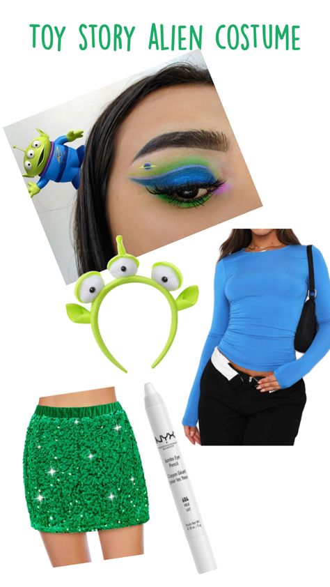 Disney Eye, Toy Story Alien Costume, Disney Eye Makeup, Disney Eyes, Toy Story Costumes, Alien Costume, Toy Story Alien, Toy Story, Eye Makeup