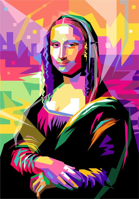 Art, Wpap Pop Art, Mona Lisa, Pop Art