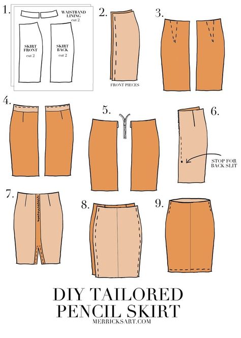 materials 1 yard fauz suede 1 9" - 11" invisible zipper matching thread Sewing Skirts Women, Skirt Pattern Free, Pencil Skirt Pattern, Short Pencil Skirt, Burda Sewing Patterns, Skirt Diy, Diy Pencil, Long Pencil Skirt, Sew Over It