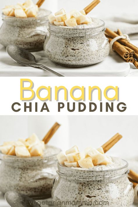 Banana Chia Seed Pudding, Chia Pudding Recipes Healthy, Banana Chia Pudding, Vegan Pudding, Healthy Foods To Make, Chia Recipe, Desserts Keto, Cookies Gluten Free, Baking Powder Uses